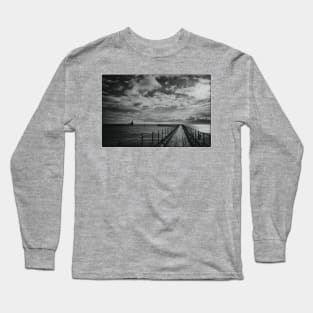 Monochrome North Sea Sunrise Long Sleeve T-Shirt